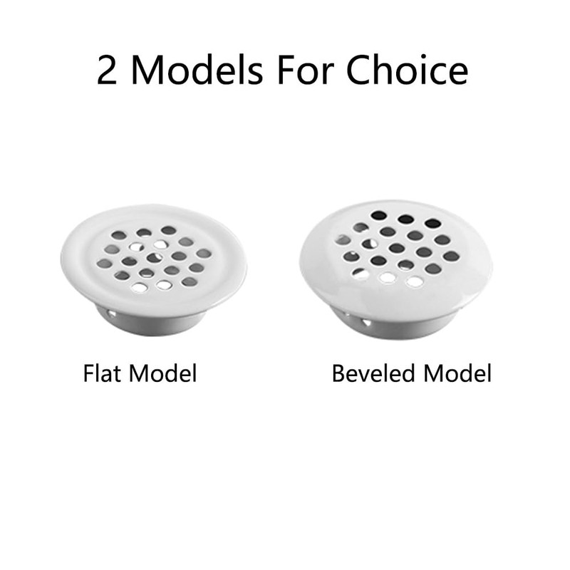 20Pcs Stainless Steel Ventilation Grille 19mm, Circular White Air Vent
