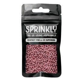 SPRINKLY - Metallic Pearls - Rose Pink - 4mm - 30g
