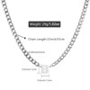 RWQIAN Letter Chain Men's Cuban Chain with Initials Rabbit Chain