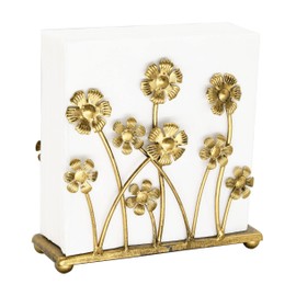 OwlGift Vintage Iron Art Napkin Holder For Table, Sunflower Farmhouse Tissue Holder, Cocktail Napkin Dispenser, Rustic Napkin Paper Rack For Home Kitchen Supplies – Bronze