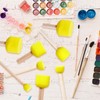 60 Pcs Foam Brushes, Reusable Sponge Brushes Round Stencil Brush