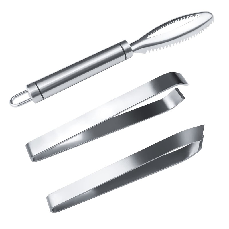 GZLCEU Fish Scaler 304 Stainless Steel Fish Scale Remover, Professional