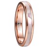 VAKKI Tungsten Carbide Ring for Women Men 4mm Rose Gold