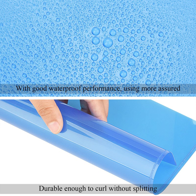 ZCZN A4 Plastic Folders, 42pcs Plastic Sleeves, Clear Open Top
