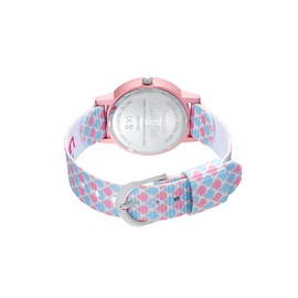 Prinzessin Lillifee Girls' Children's Quartz Watch Analogue with Textile Strap, 3 Bar Waterproof, Comes in Watches Gift Box, Pink mermaid, Silver/Pink