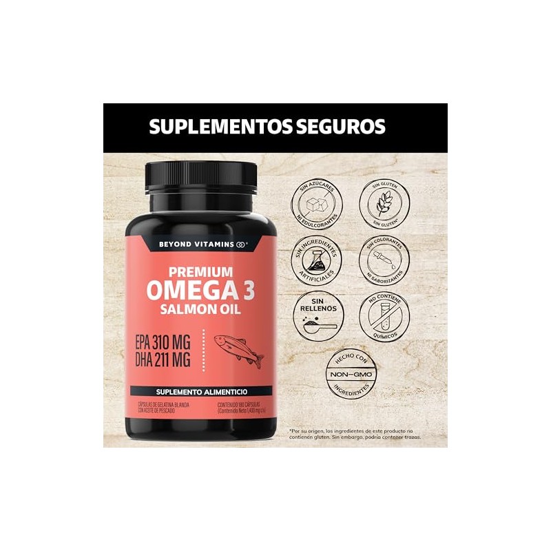Beyond Vitamins Omega Salmon Oil Aceite Pescado Ultra Concentrado Ácido