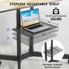 BONTEC Mobile TV Stand with Tilt Function, Rolling TV Cart