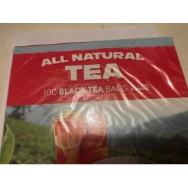All-Natural  Pure BLACK Tea-100 Ct Tea Bag-Serve Hot or Cold W/TAG & STRING