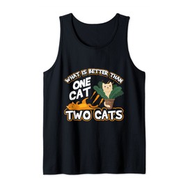 What is better than one cate two cats Tank Top
