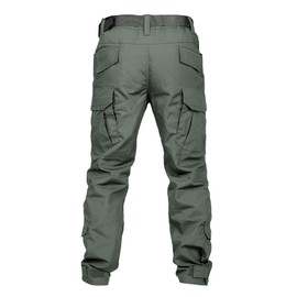 MERJAZ Men's Hiking Pants Water Resistant Tactical Pants Breathable Ripstop Work Cargo Pants with 10 Pockets Army Green 36