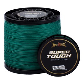 HERCULES Super Tough Braided Fishing Line 50 pounds Test Moss Green 50LB (1000 Yards) - 8 Strands