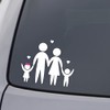 Family on Board Sticker, Two Kids Decal Car Sticker, Family