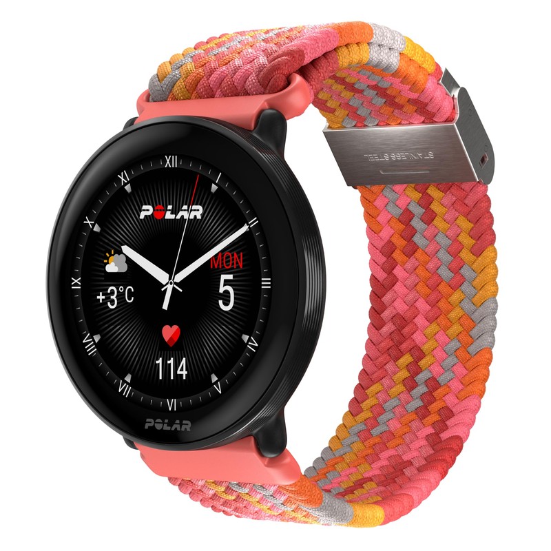 Polar Braided Yarn Red Strap, 20 mm, Size S/L, Comfortable