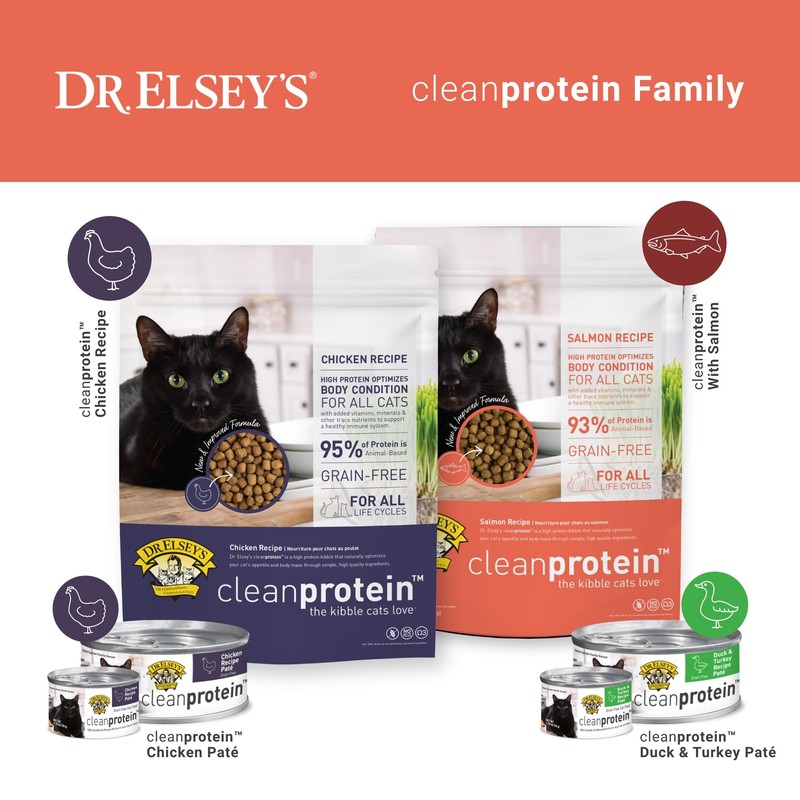 Dr. Elsey's Cleanprotein Salmon Formula Dry Cat Food, 6.6 Lb