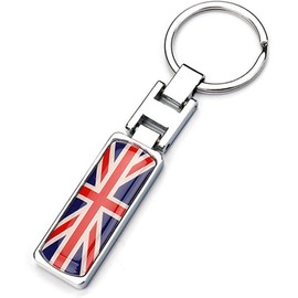 Llavero con Bandera Británica, Banderas del Reino Unido, Llavero de Metal con Bandera de Inglaterra, Azul Amarillo