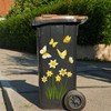 Flower Wheelie Bin Stickers Decorative Wheelie Bin Covers Dustbin Flower