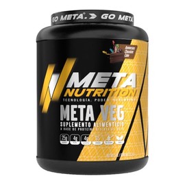Meta Nutrition, Meta Veg, Protena Vegana, Aislada e hidrolizada, Sabor Pastel de Chocolate, 5lbs, 2.2 Kg. 65 servicios                                