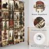ZCHOMI Rustic Cabin Shower Curtain Farmhouse Country Bear Forest Bathroom