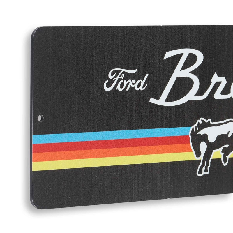 Ford Bronco Retro Stripe Metal Sign - Classic Bronco Wall