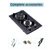 Anlyter 12 Inch Gas Cooktop, 2 Burner Built-in Stovetop Tempered