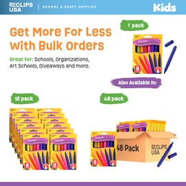 E-CLIPS USA Markers, Jumbo Markers, Markers For Kids, Washable Markers,Colored Markers, Bulk Markers, Markers For School, Markers Bulk Classroom, Broad Tip (1 Pack)