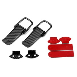 KIMISS Auto Bumper Clip Hasp,Universal Car Truck Hook Lock Clip Quick Release Black Carbon Fiber Texture