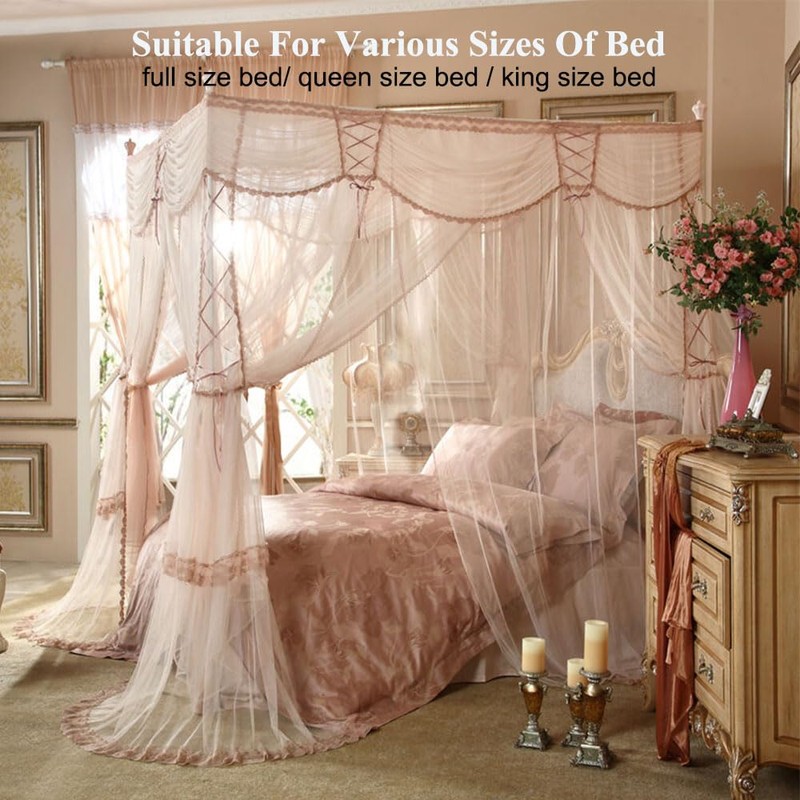 RAREFTI Canopy Bed Frame Full Queen King Size Adjustable Bed