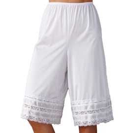 Velrose Nylon Culotte Snip-It Slip, White, Medium