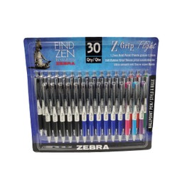 Zebra Z-Grip Flight 1.2 mm Bold Point 30 Pack Multicolor