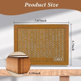 SHAPEPOTY Wooden Money Box, Money Box with Savings Target and Numbers for Ticking, Piggy Bank, Reusable Wooden Money Bank for Helps Adults and Children to Save the Habit