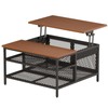 Lift Top Coffee Table with Storage for Living Room, Retro