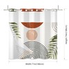 Yanutan No Hook Shower Curtain,Boho Leaves Double-Layered Shower Curtain with