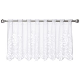 Elbersdrucke White Bistro Curtain, Polyester, 60 x 160 cm, 1129