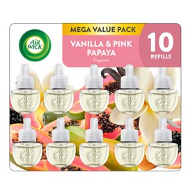 Air Wick Plug in Scented Oil Refill,Vanilla & Pink Papaya, 10 ct