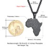 Map of Africa Necklaces, Black African Country Map Pendant Necklace