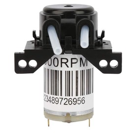 Peristaltic Pump, Dosing Pump DC 6V DIY Peristaltic Miniature Silent Peristaltic Pump Self-Priming Pump (No plug-6V Right Angle Black)