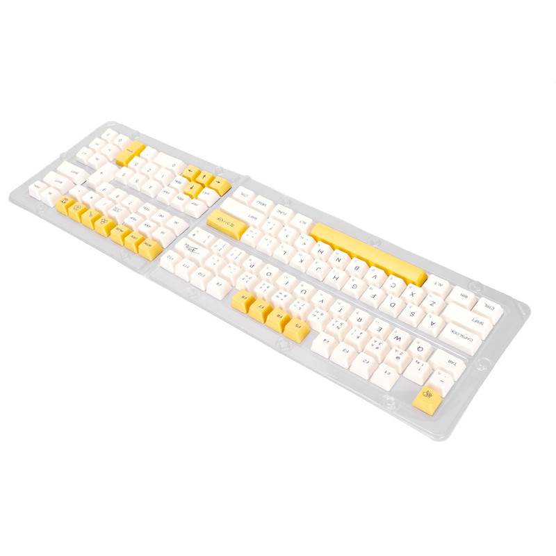 Keyboard Keycaps Bee Milk Subject PBT Material OEM Height Dye