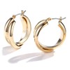 MOUP Metal Ring Earrings, Women's Popular Earrings, Pierced Style, Hypoallergenic,