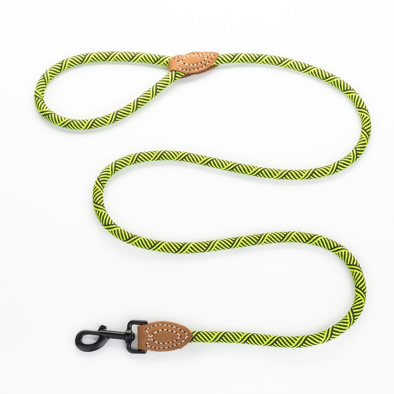 Mile High Life leather dog lead, reinforced handle, climbing, with