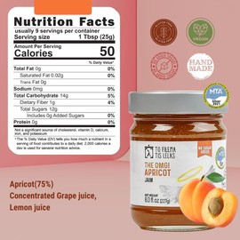Apricot Jam No Sugar Added - 2 Pack - mNatural Sweetness Taste – Made in Greece No Added Sugar Jam, No Preservatives, Gluten Free Apricot Jam – Apricot Fruit Spread for Breakfast, Toasts