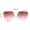 Ever Bloom Women's Rectangular Sunglasses Summer Glasses with Metal Frame,