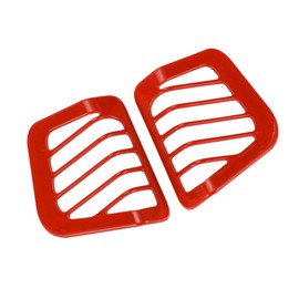 REPAIROCK 1 Set Dashboard Side Air Vent AC Outlet Cover Trim for Jeep Wrangler JL JLU 2018-2024 Dash Air Conditioning Vent Cover Trims ABS Red