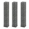 vidaXL Gabion Set 3 pcs Galvanized Wire 9.8"x9.8"x59"