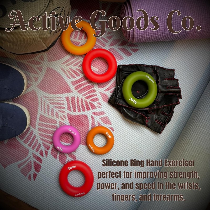 ActiveGoodsCo Hand & Forearm Exerciser - Single ring or Set,