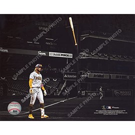 SPORTSPHOTOSUSA Fernando Tatis Jr. San Diego Padres Unsigned Bat Flip Spotlight 8x10 Photo