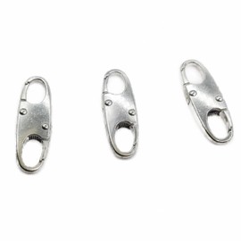 Leekayer 6 Pcs Zipper Part Zipper Pulls Replacment Key Connector, Theft Deterrent Zipper Sliders Clip Lock for Tent Backpack Bag Luggage Suitcase,Chrome