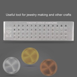 Wire Draw Plate, Tungsten Making Tools 52 Circular Holes for Wire Stranding,Jewelry Mold Carbide Jewelry Wire Silver Metal Jewelry Wire