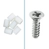 Rok Hardware 8mm Plastic Hinge Dowel Inserts with Screws, 100