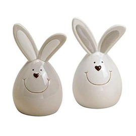 Decorative Figurine Hen Sitting 14 cm Ceramic Taupe Grey Brown Red Country House Style Decorative Figure Chicken Chicken for Spring Summer Easter Decoration