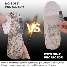 XQDALIN Sole Protectors 2 Pairs Sole Protector for Sneakers Clear Self-Stick Shoe Sole Crease Protector Easy Application Non-Slip Waterproof Design Non-Residue